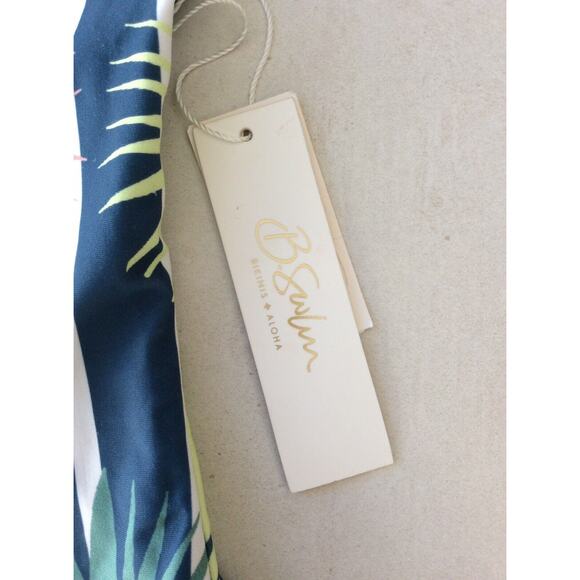 B. Swim One Piece Swimsuit Lush Coastal Floral Palm Cheeky Swimwear - Picture 8 of 8